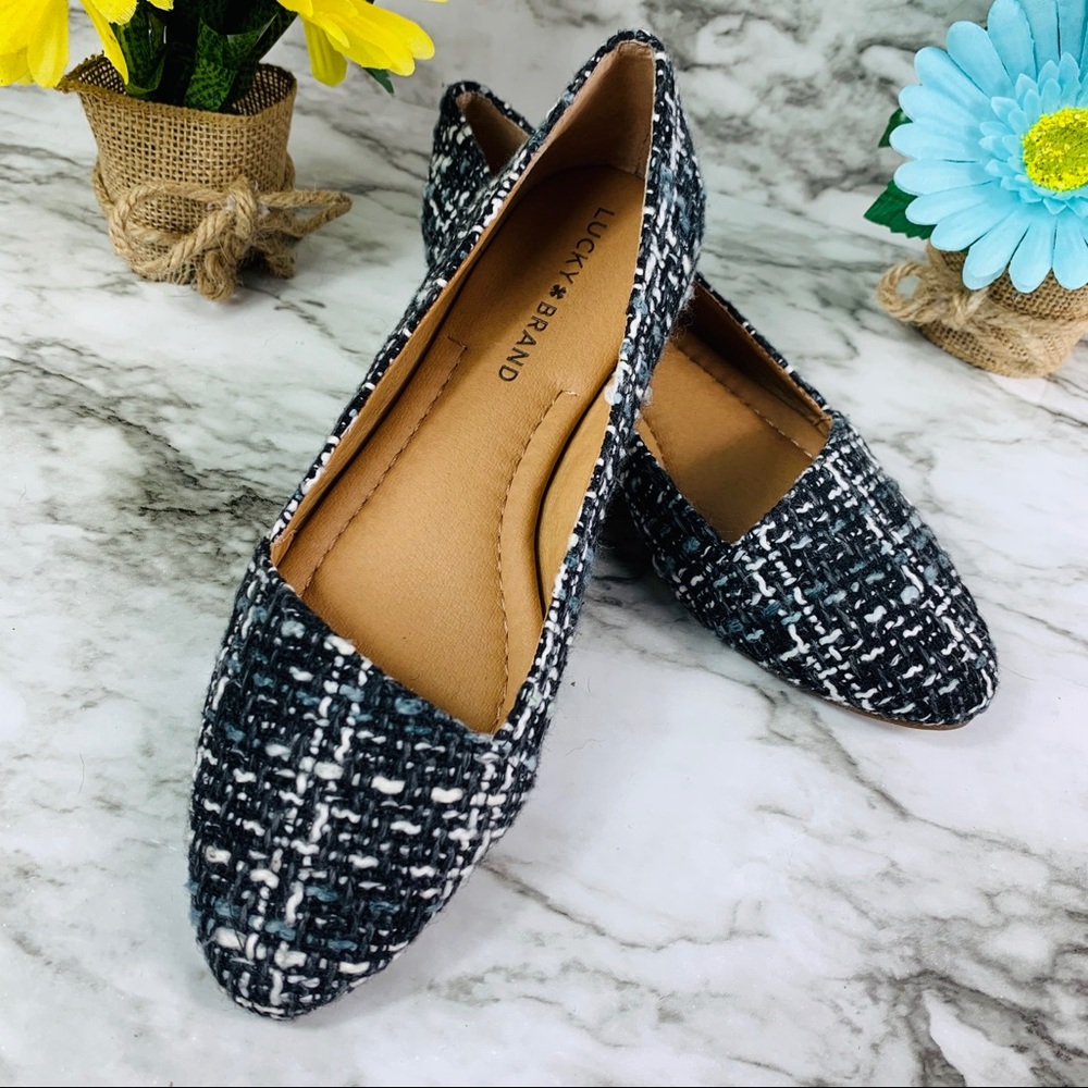 Lucky Brand Asymmetrical Boucle Flats